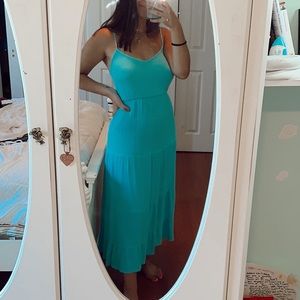 AQUA blue maxi dress